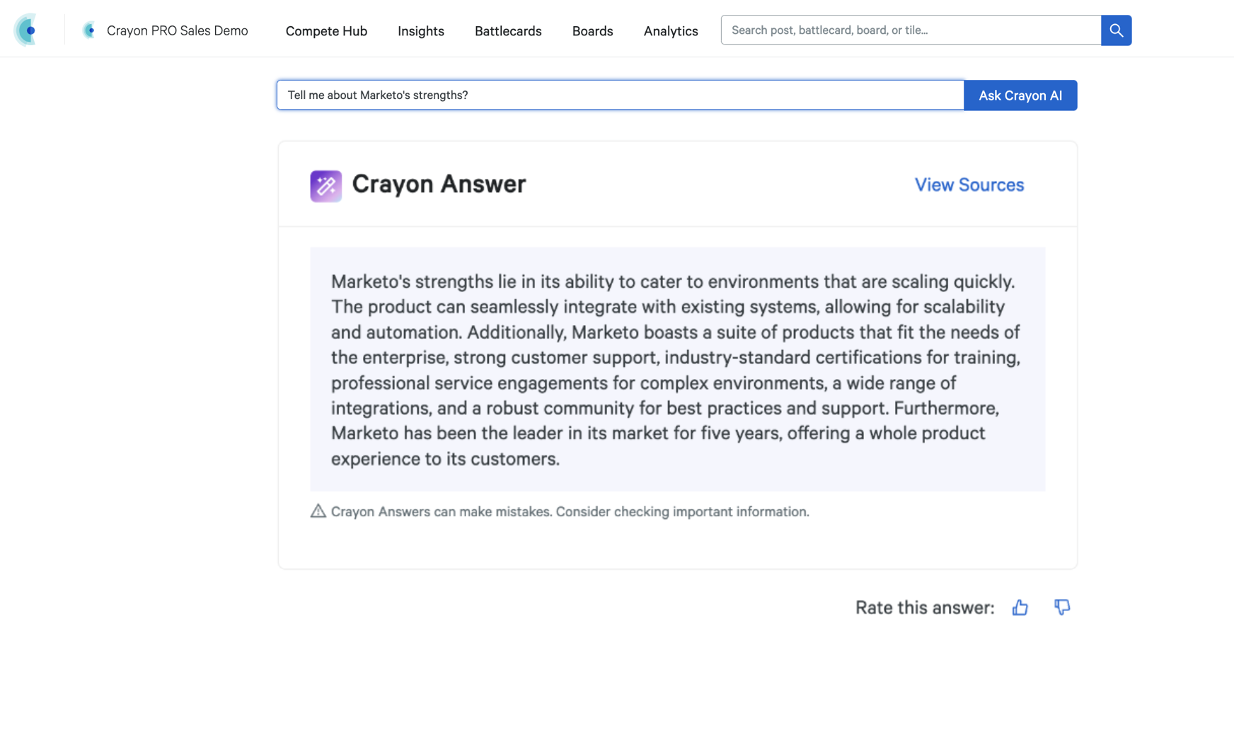 Crayon Answers updated screenshot for the blog
