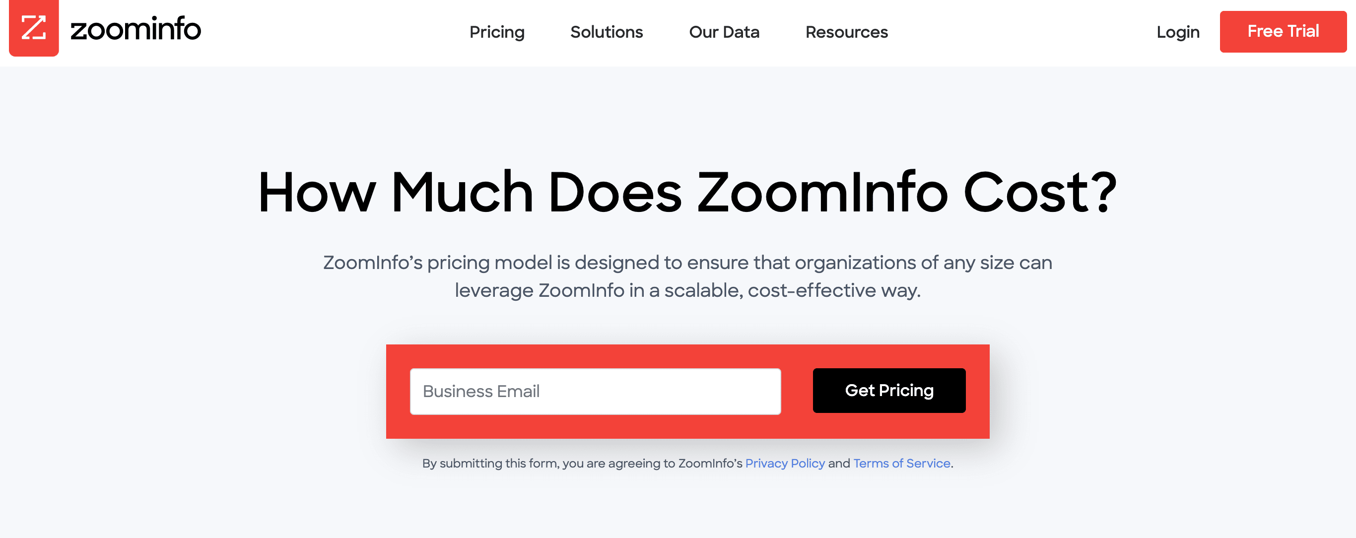 zoominfo cost